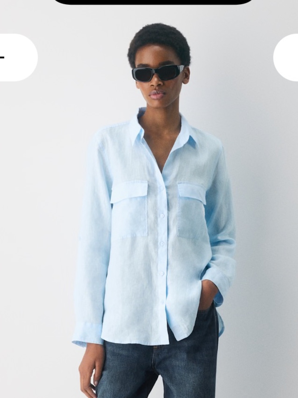 Aritzia utility linen shirt small NWT